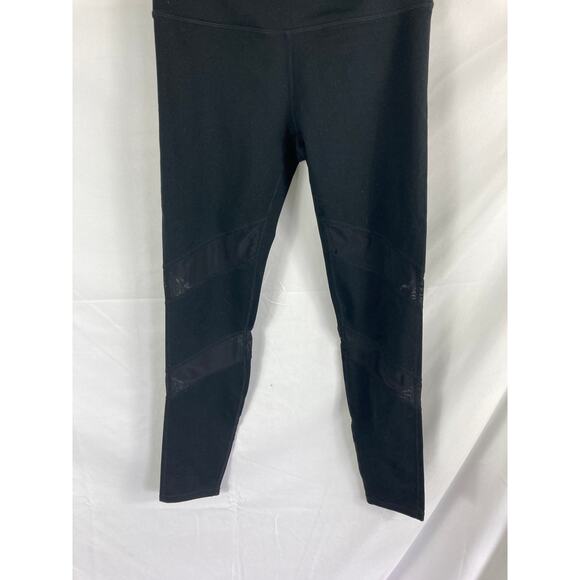 Fabletics Mesh Panel Stripe Powerhold Leggings Black size XS - Picture 2 of 4